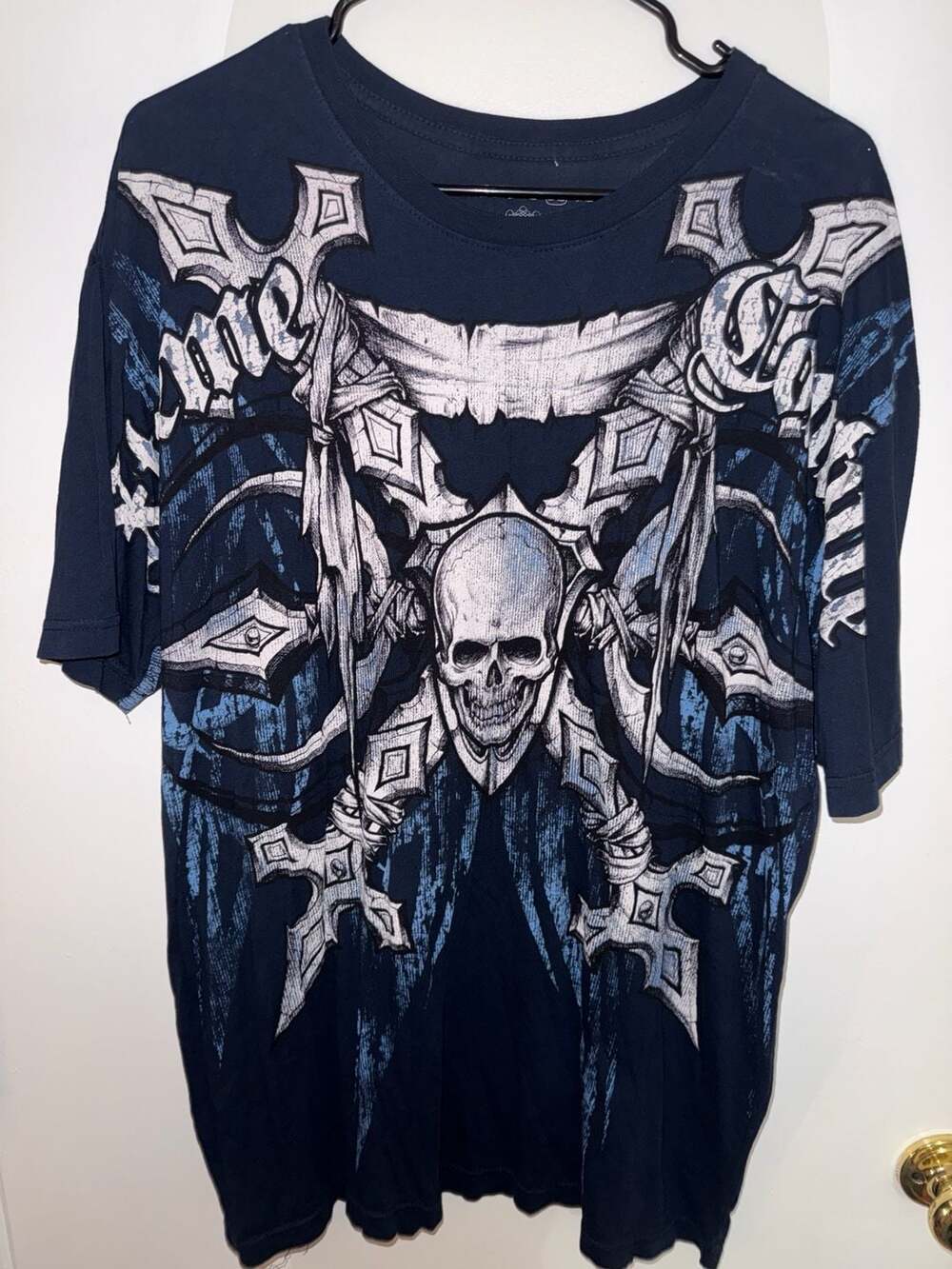 Xtreme Couture by Affliction 2XL Silent Scream Skull Wing Graphic T-Shirt